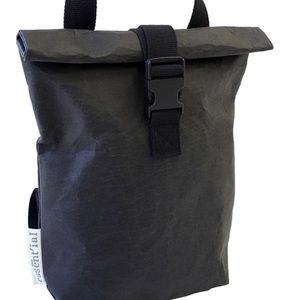 Small black messenger book bag